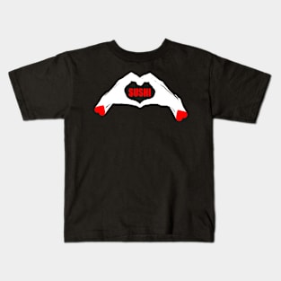 Sushi Love Heart Hands Kids T-Shirt